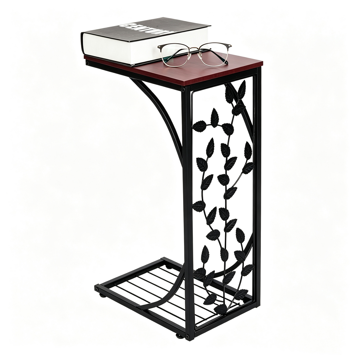 FREE UK Delivery 3-5 days 54*30.5*21CM Leaf Pattern Iron Side Table Coffee Table Brown