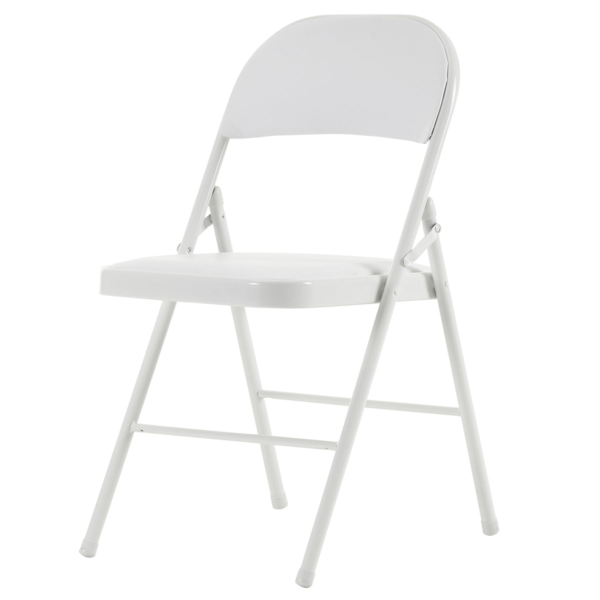 FREE Delivery Styleaway 4pcs Elegant Foldable Iron &amp; PVC Chairs for Home, Convention &amp; Exhibition White - Indoor / Outdoor