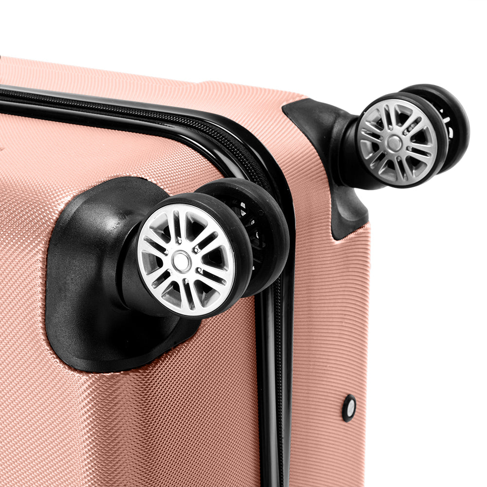 FREE UK Delivery 3-5 days Pink 3 Pcs Suitcase Lightweight ABS Carry-on Hand Luggage 4 Spinner Wheels Trolley Case 20" 24" 28"