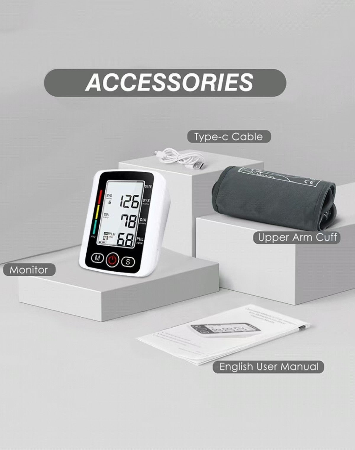 FREE UK Delivery 3-5 days Digital Blood Pressure Monitor Automatic Arm Pulse Meter Voice Talking BP Machine.