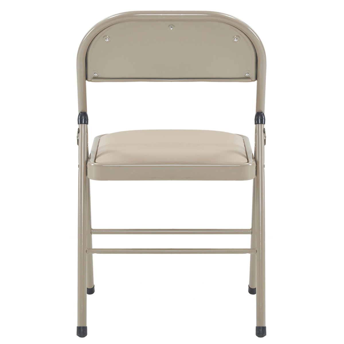 FREE Delivery Styleaway 4pcs Elegant Foldable Iron & PVC Chairs for Convention & Exhibition  Light  Brown / Beige