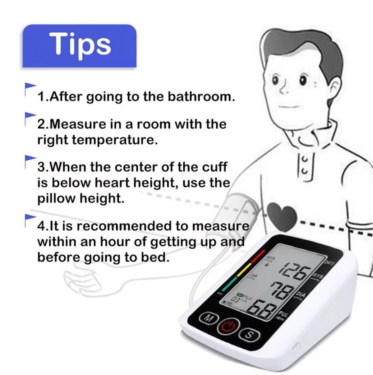 FREE UK Delivery 3-5 days Digital Blood Pressure Monitor Automatic Arm Pulse Meter Voice Talking BP Machine.