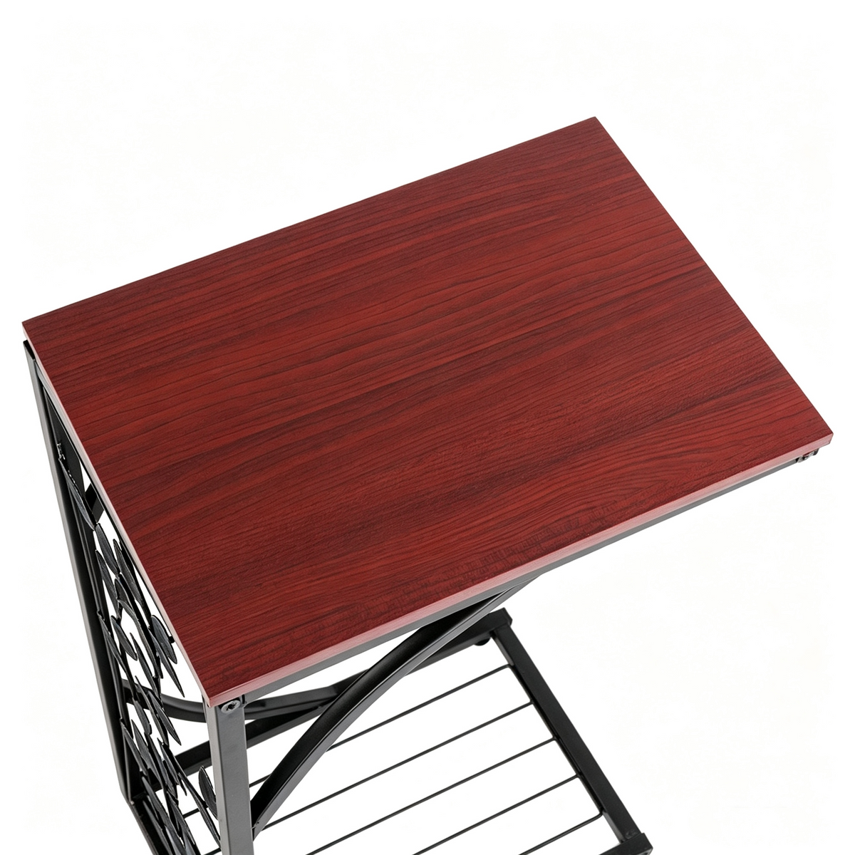 FREE UK Delivery 3-5 days 54*30.5*21CM Leaf Pattern Iron Side Table Coffee Table Brown