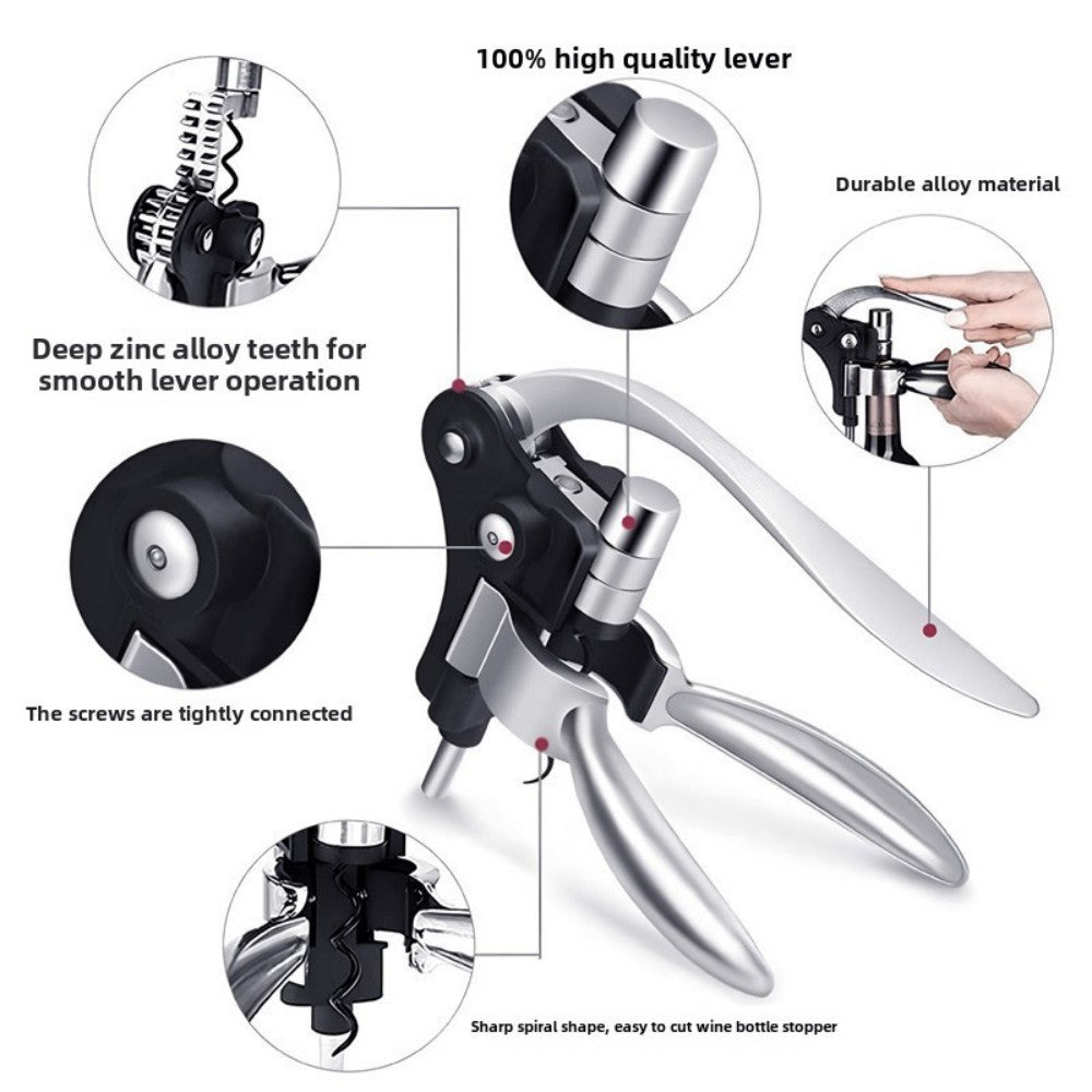 🚚 FREE UK Delivery: 3–5 business days Professional Deluxe Lever Action Wine Bottle Rabbit Corkscrew Gift Bunny Opener