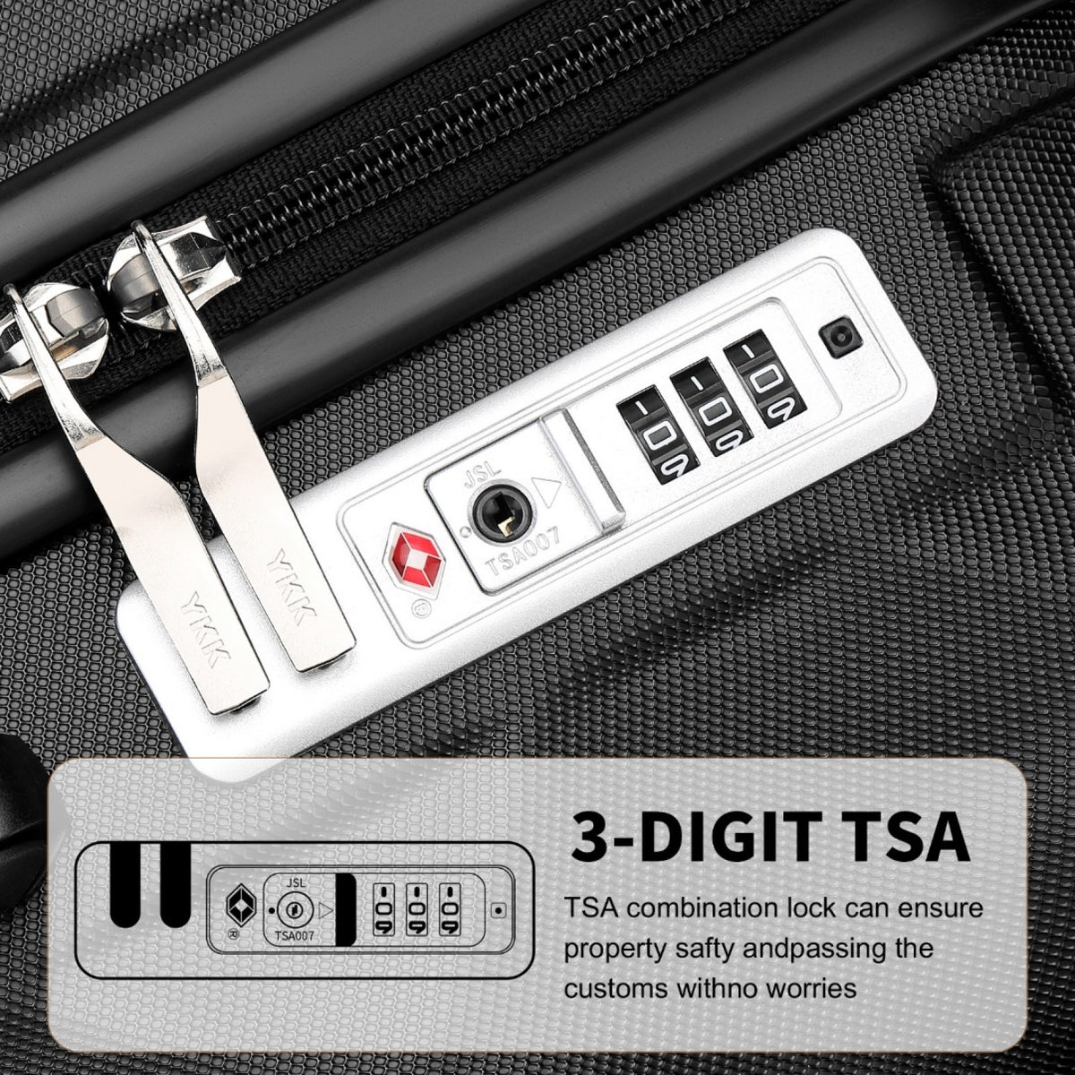 FREE UK Delivery 3-5 days British Traveller 24 Inch Ultralight ABS And Polycarbonate Bumpy Diamond Suitcase With TSA Lock- All colours - 3yr Warranty
