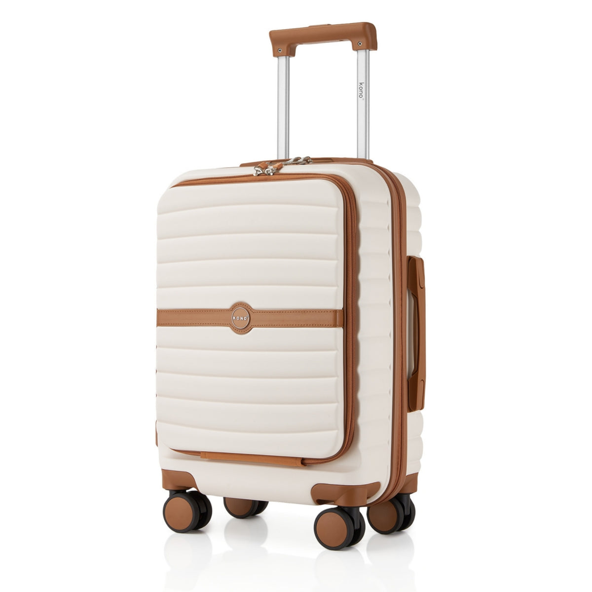 FREE UK Delivery 3-5 days Kono 21-Inch Front-Opening Cabin Suitcase with 15.6-Inch Laptop Compartment -All colours - 3yr Warranty
