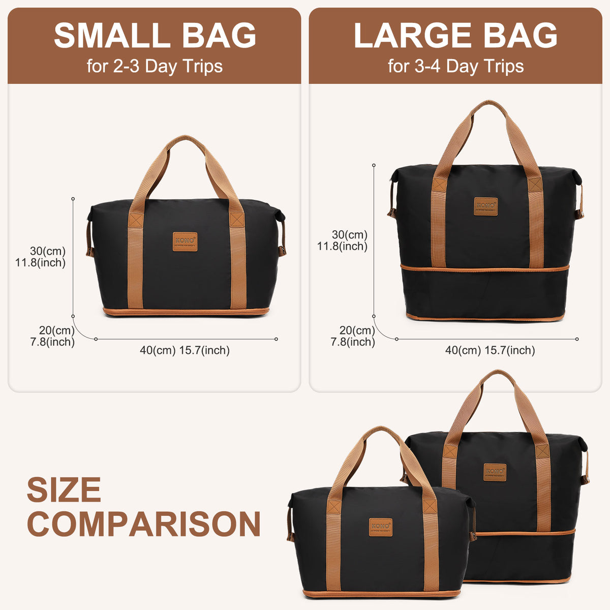 FREE UK Delivery  3-5 days -  Kono 20 Inch ABS+PC Cabin Suitcase with Travel Bag, Carry‑On Luggage Set - All colours- 3yr Warranty