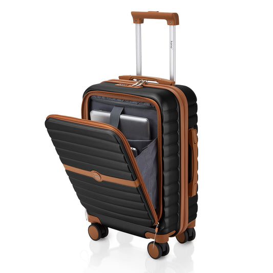 FREE UK Delivery 3-5 days Kono 21-Inch Front-Opening Cabin Suitcase with 15.6-Inch Laptop Compartment -All colours - 3yr Warranty