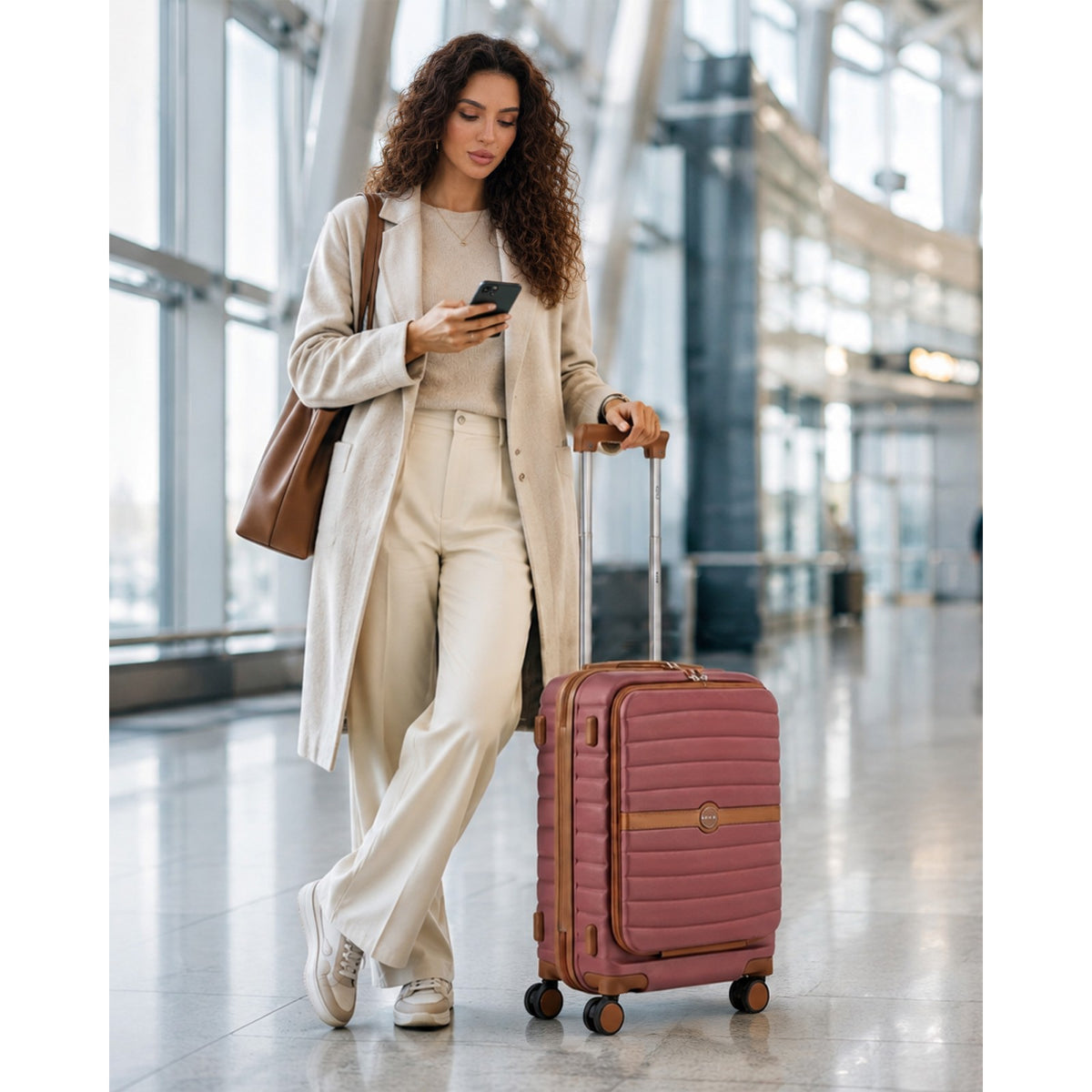 FREE UK Delivery 3-5 days Kono 21-Inch Front-Opening Cabin Suitcase with 15.6-Inch Laptop Compartment -All colours - 3yr Warranty