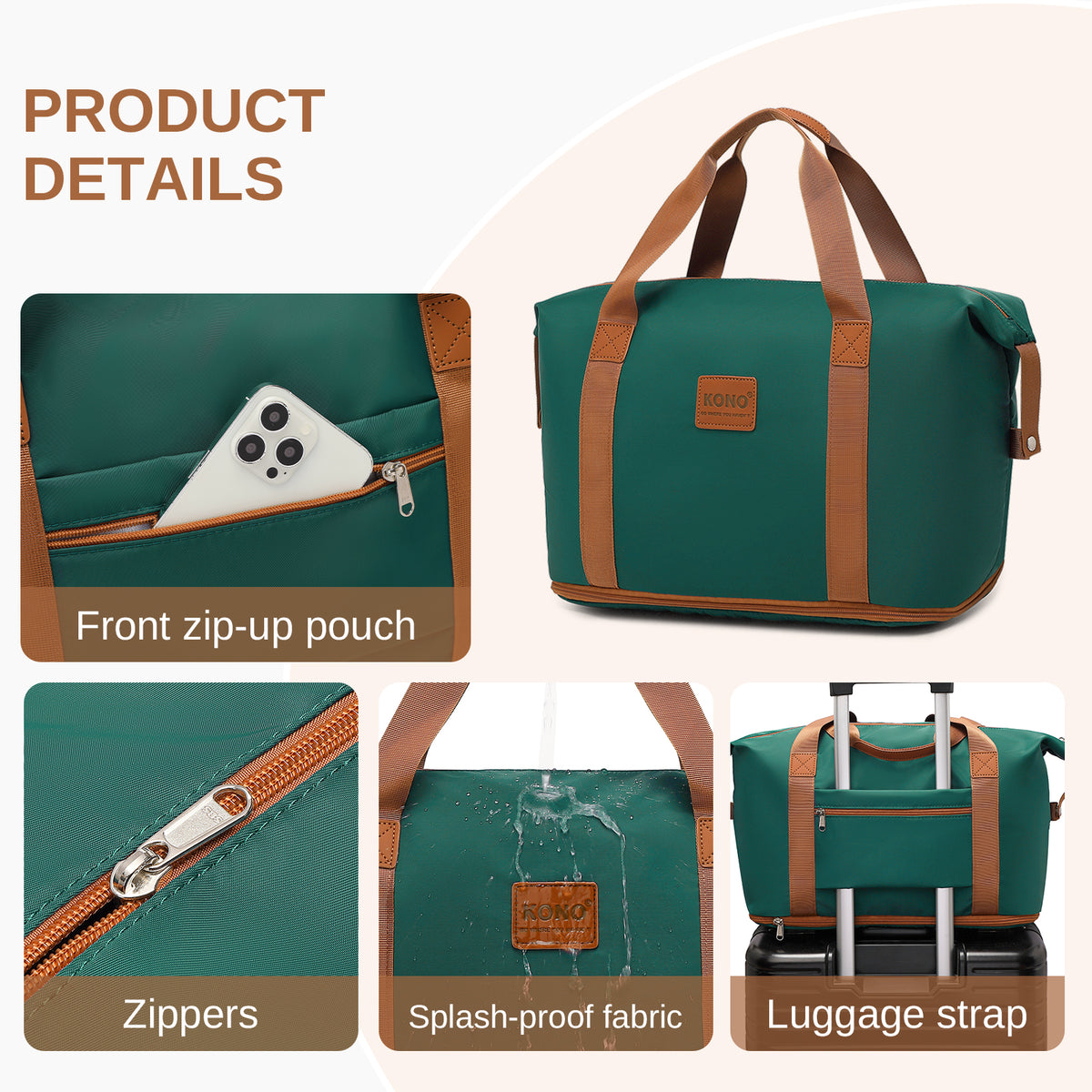 FREE UK Delivery  3-5 days -  Kono 28 Inch Large ABS+PC Hard Shell Suitcase Set with Travel Bag & Toiletry Pouch - All colours- 3yr Warranty