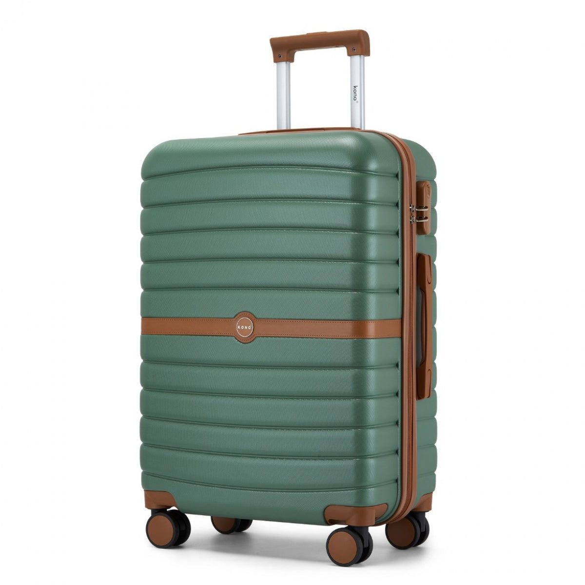 FREE UK Delivery 3-5 days Kono ABS+PC 28-Inch Striped Design with Colour-Block Details Carry-On Cabin Suitcase with Silent Spinner Wheels - All colours - 3yr Warranty