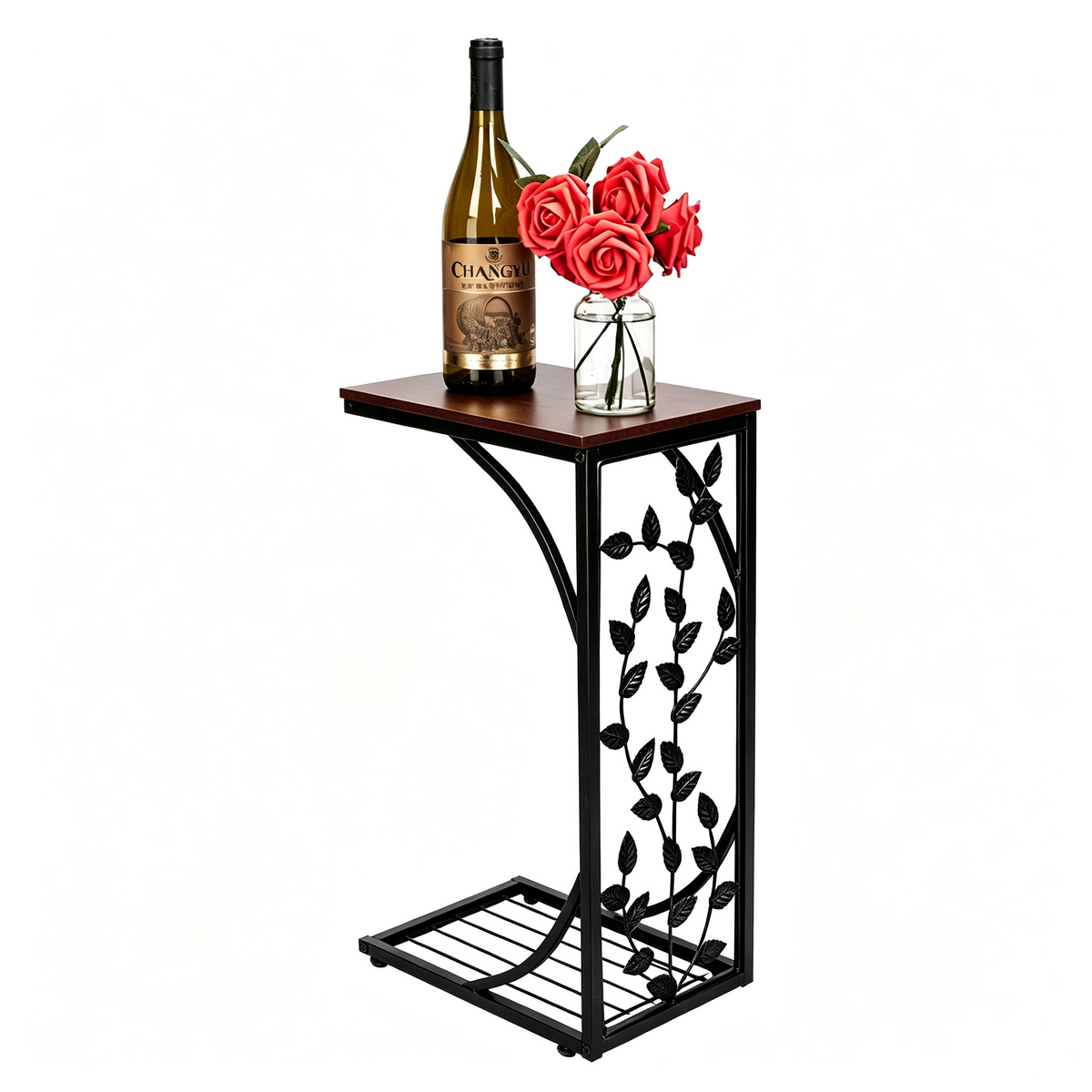 FREE UK Delivery 3-5 days 54*30.5*21CM Leaf Pattern Iron Side Table Coffee Table Brown