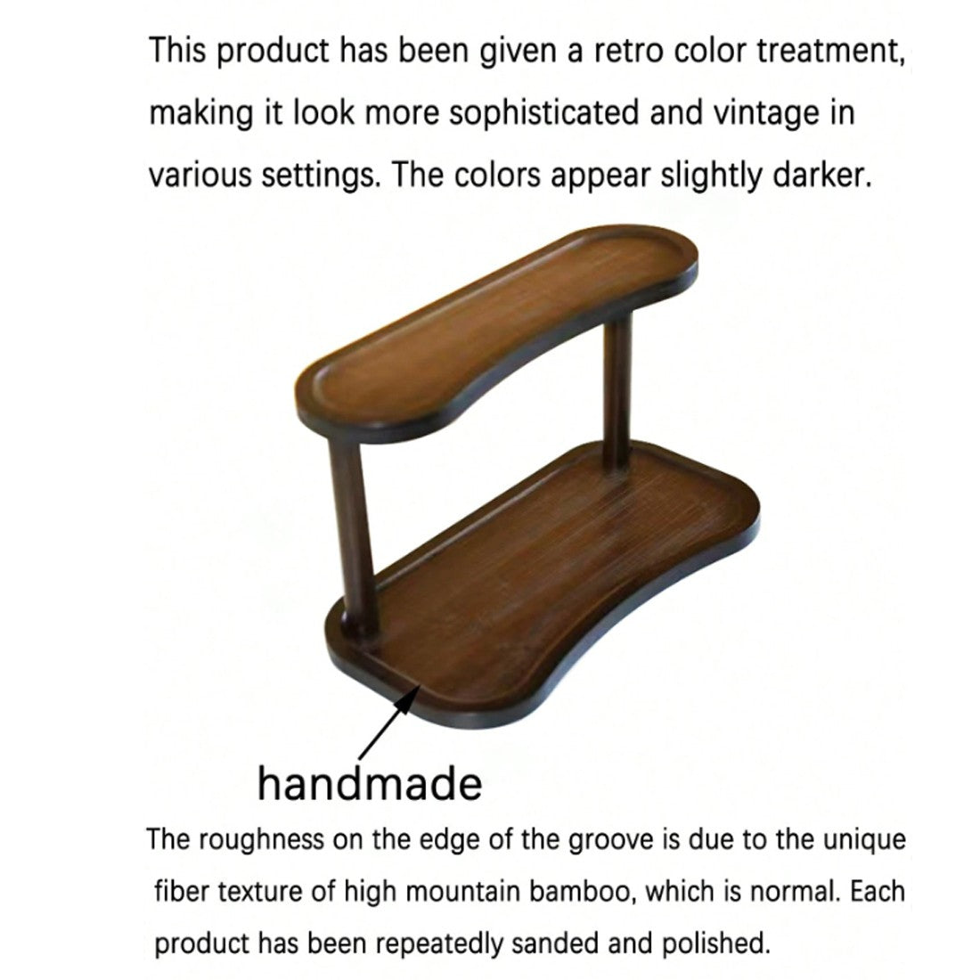 FREE UK Delivery 3-5 days 2 Tier Bamboo Desktop Organizer Stand Bookcase Table Rack Kitchen Storage Shelf