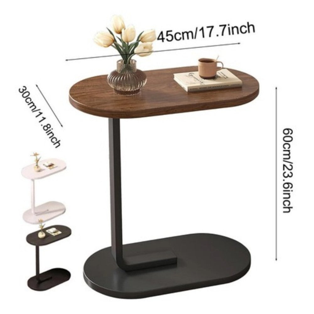 FREE UK Delivery 3-5 days  C-Shaped Compact Sofa Side End Table Coffee Laptop Table Living Room Bedroom UK - Black