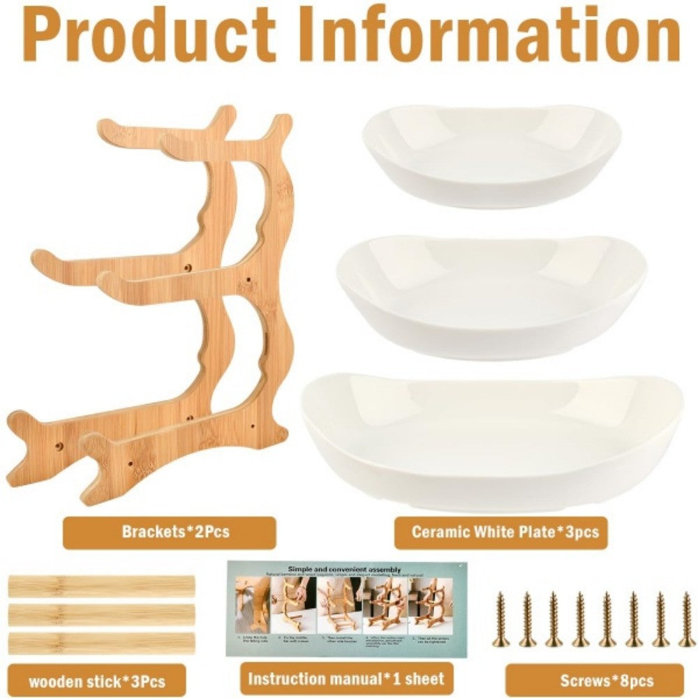🚚 FREE UK Delivery: 3–5 days - Stacked Fruit Tray Multi-layer Plate Three Compartments Snack Candy Platter Bowl