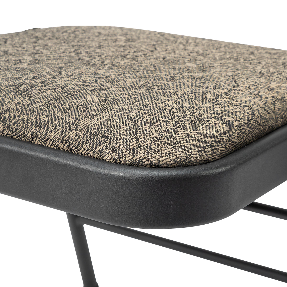 FREE Delivery Styleaway 2pcs Black Patterned Padded Folding Chairs, for Home, Conference Event Chairs with Soft Seat (46*48*76cm), Frosted Iron Frame