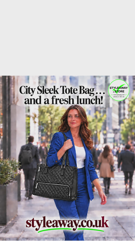 FREE UK Delivery 2 In 1 Laptop Bag Insulated Lunch Bag Tote Bag For Women Large Capacity Handbag - UK ONLY